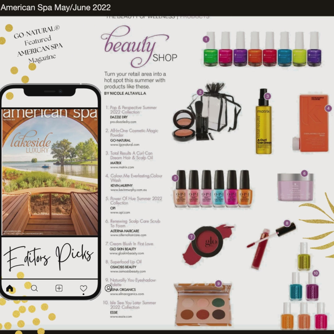 GO NATURAL THE ALL IN ONE COSMETIC TRAVEL GIFT SETS EDITORS PICK AMERICAN SPA MAGAZINE