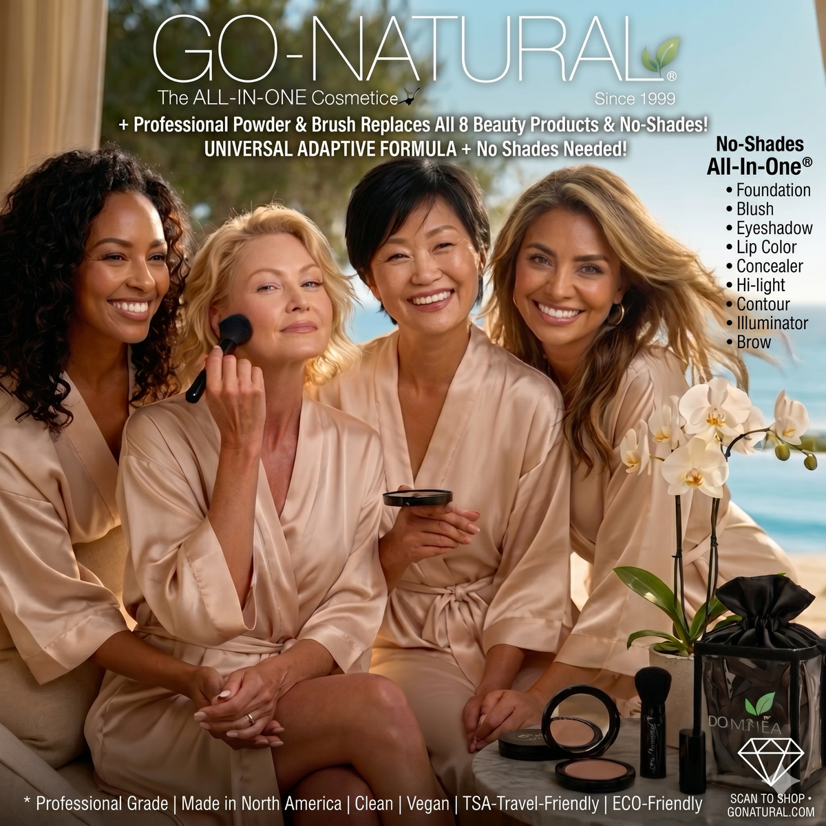 GO NATURAL® ALL-IN-ONE Cosmetic® Clean Vegan | Retail Wholesale | 1999