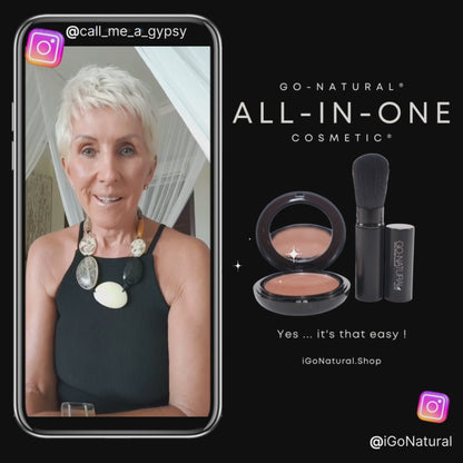 FULL DEMO -  *WATCH Our 50 Plus Beauty Brand Ambassador  * The classy & beautiful Sheila From Bali @call_me_a_gypsy - 1 Product ... 45 Seconds !  As Easy As 1, 2, 3  * GO-NATURAL® ALL-IN-ONE Cosmetic®    … it’s that easy !  